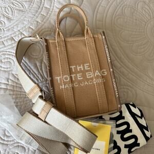 Marc Jacobs The Tote Bag Mini Jacquard Brown Crossbody NWT w Dust Bag